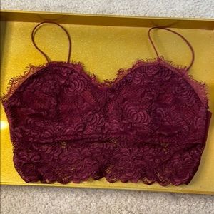 Burgundy lace Violet bralette